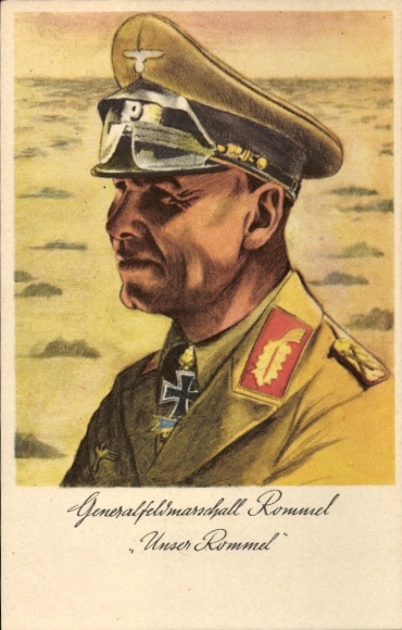 Artiste Carte postale Generalfeldmarschall Erwin Rommel, Afrikakorps ...